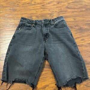 Bohme Black Denim Bermuda Shorts